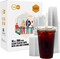 200 Sets 16 OZ Clear Plastic Cups with Lids and Straws, Disposable To Go Iced coffee cups with lids for Cold Drinks, Smoothie, and Slushie